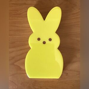 Yellow Easter Peeps Bunny Dan Dee GLOSSY Wood Block Decor New Home